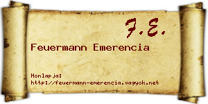 Feuermann Emerencia névjegykártya